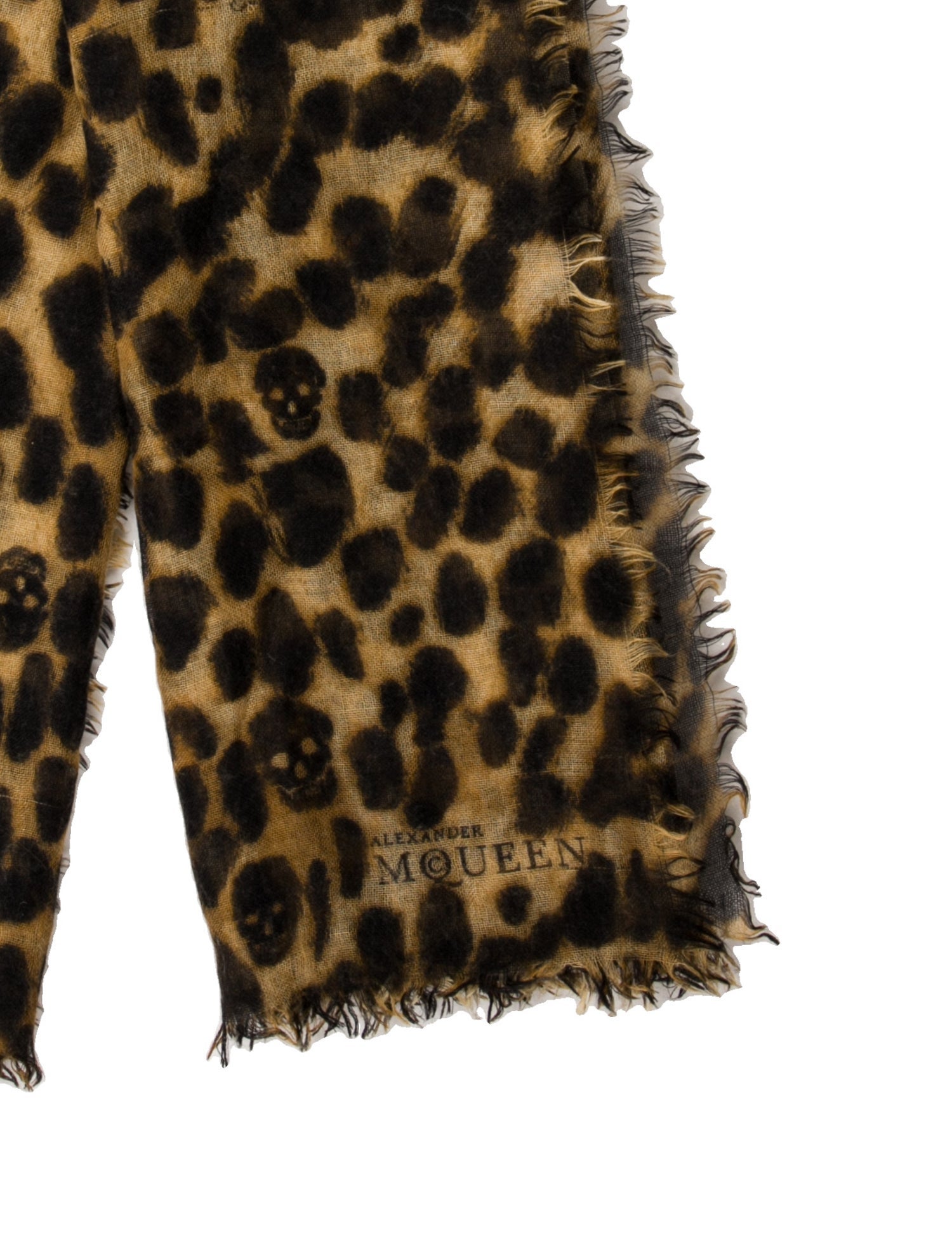 Alexander McQueen Cashmere Animal Print Scarf