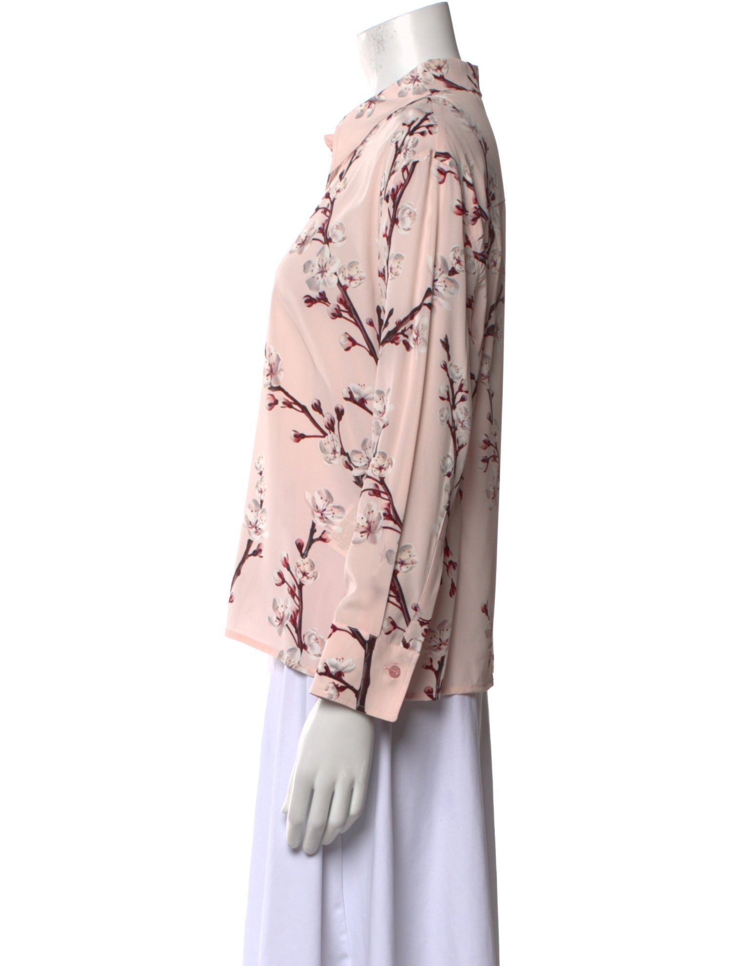 Alexander McQueen Silk Printed Button-Up Top