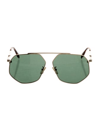Alexander McQueen Aviator Tinted Sunglasses