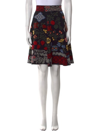Alexander McQueen Silk Knee-Length Skirt