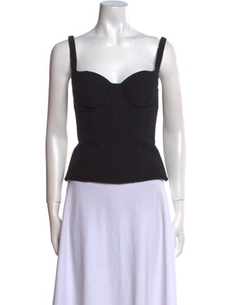 Alexander McQueen 2012 Square Neckline Crop Top