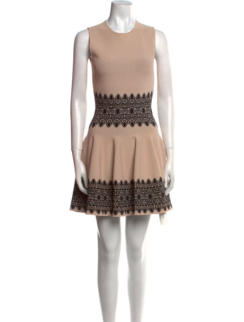 Alexander McQueen Crew Neck Mini Dress