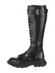 Alexander McQueen Leather Combat Boots
