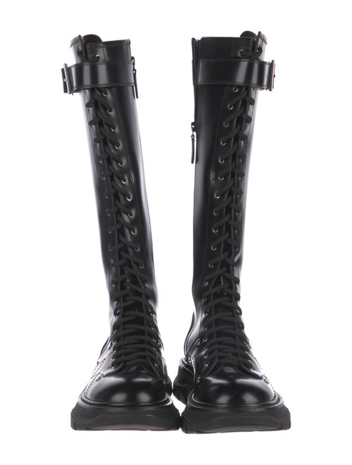 Alexander McQueen Leather Combat Boots