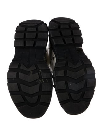 Alexander McQueen Patent Leather Combat Boots