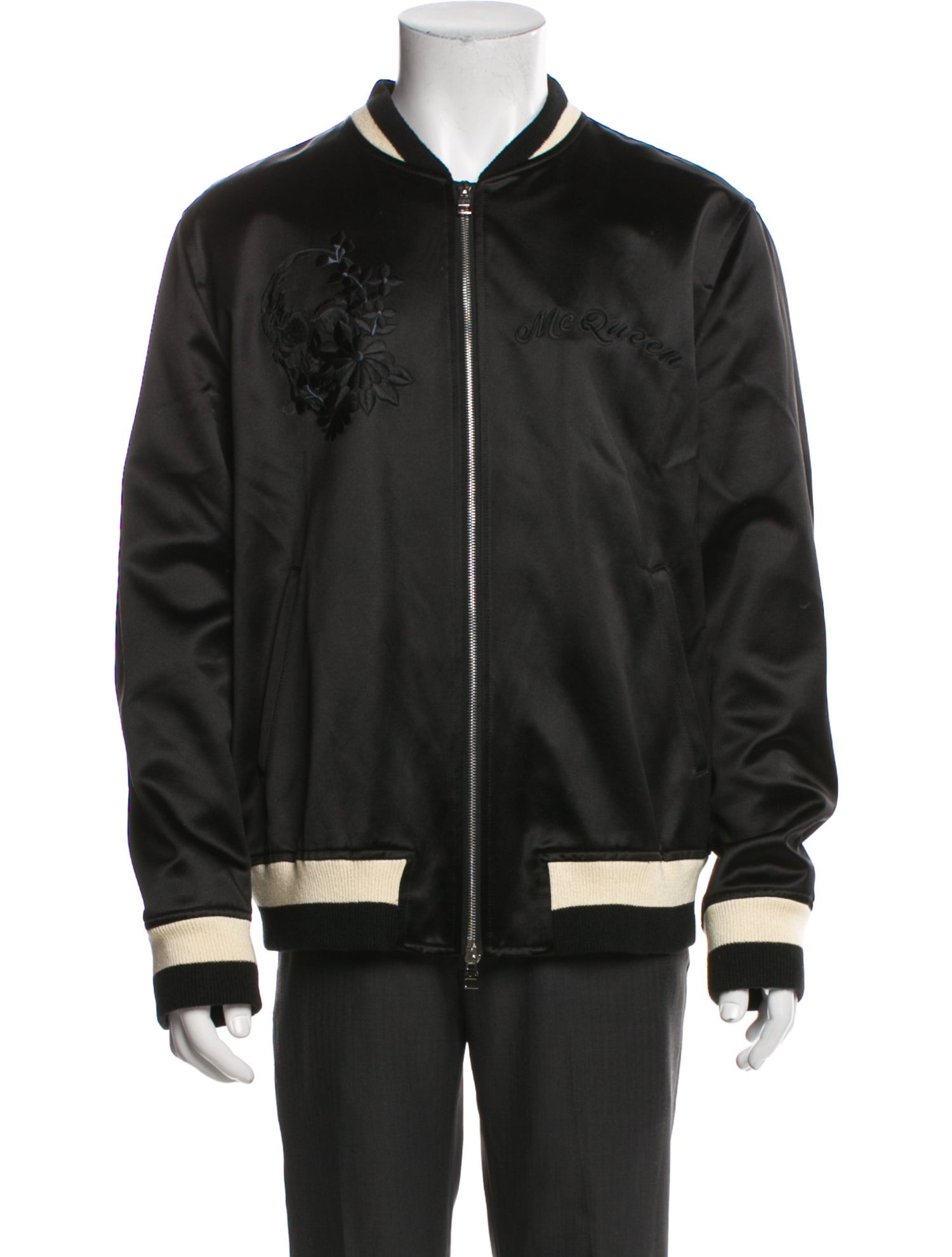 Alexander McQueen Striped Bomber Jacket