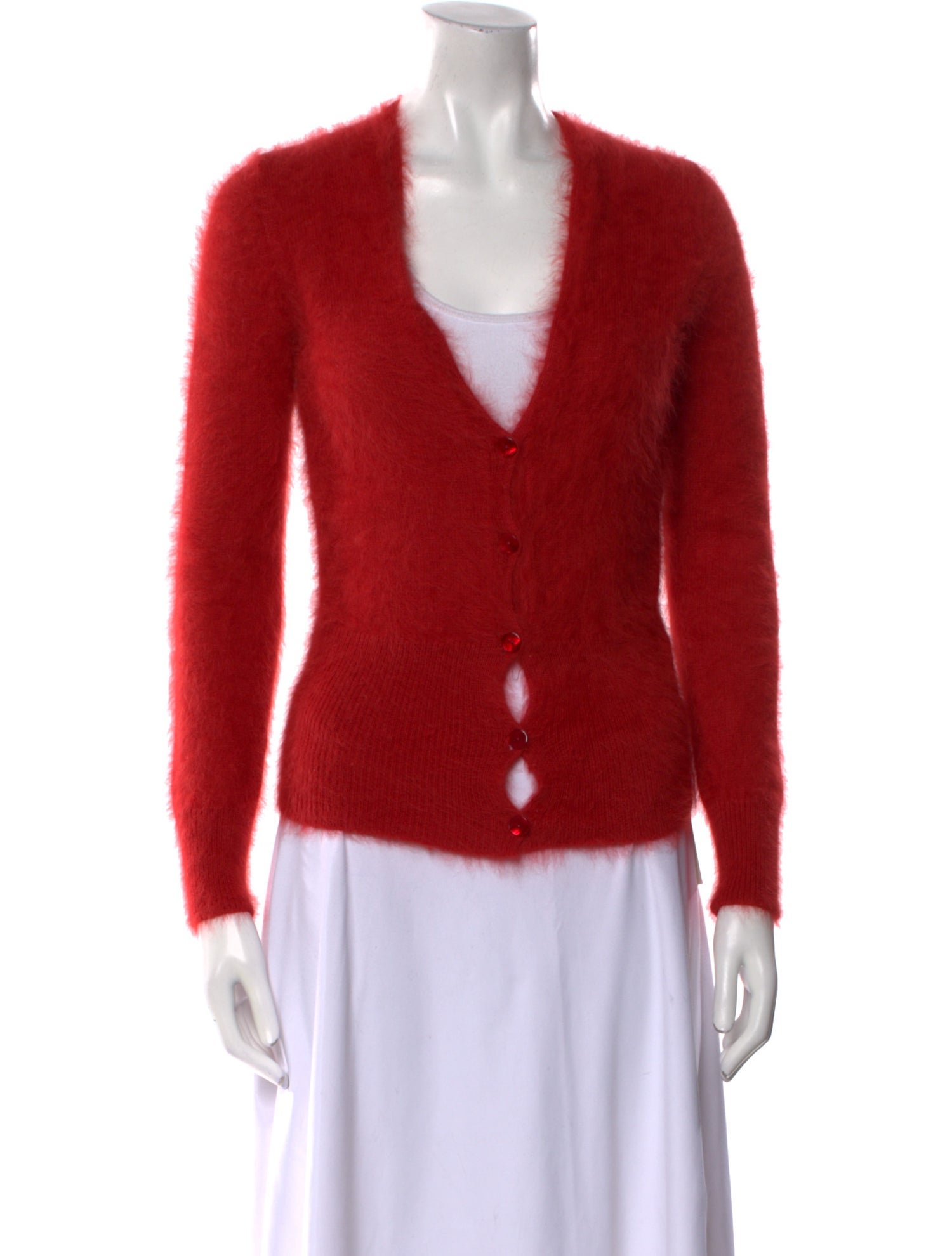 Alexander McQueen Angora V-Neck Sweater