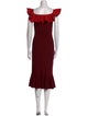 Alexander McQueen Scoop Neck Midi Length Dress