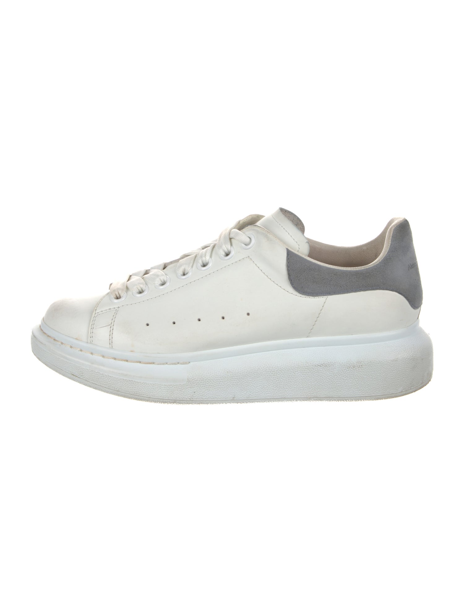 Alexander McQueen Leather Colorblock Pattern Sneakers