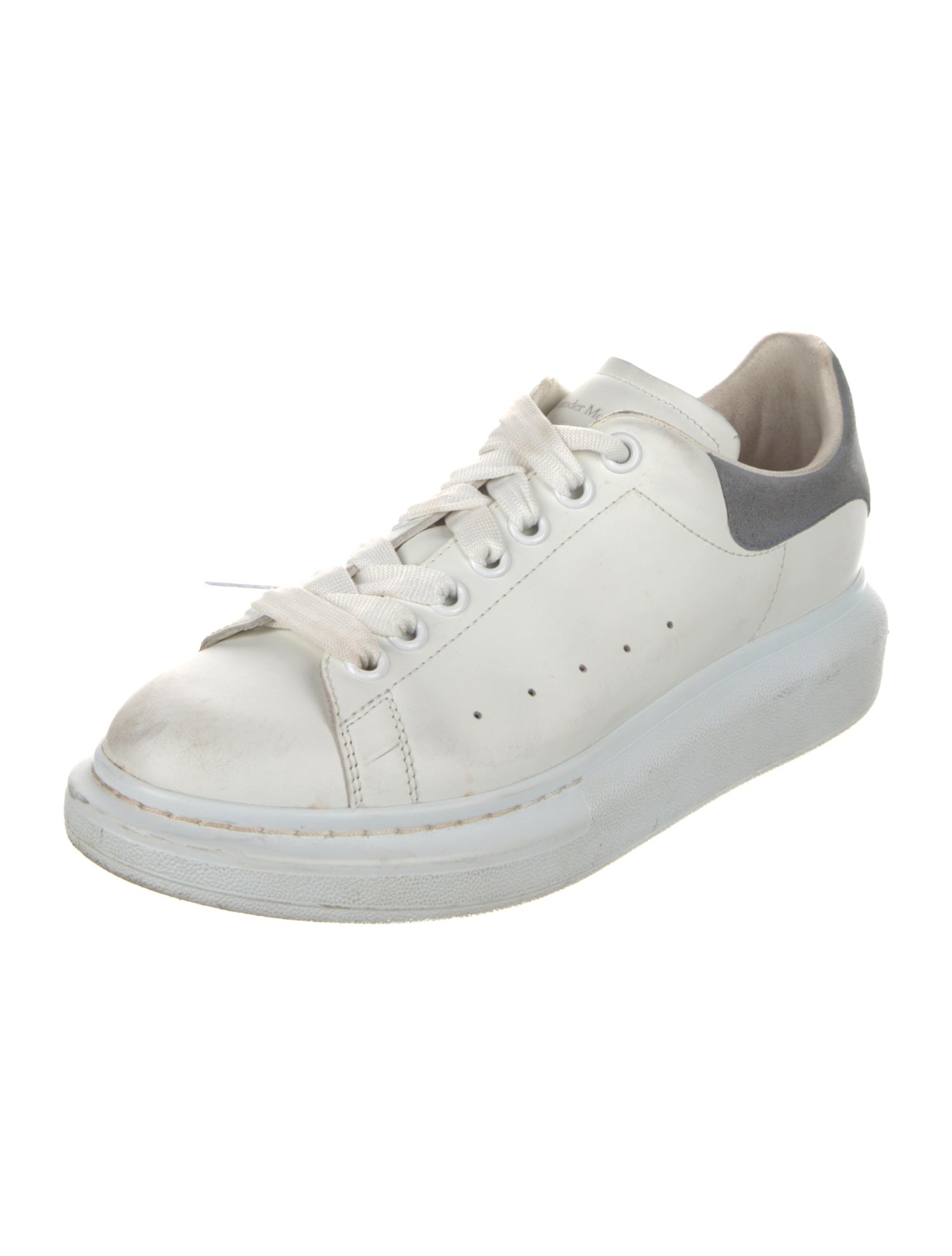 Alexander McQueen Leather Colorblock Pattern Sneakers