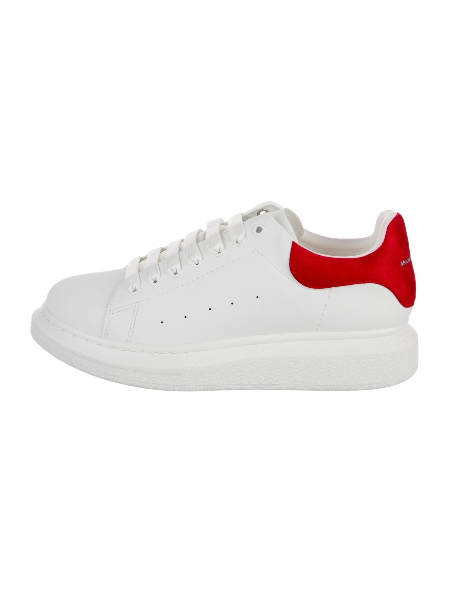 Alexander McQueen Leather Colorblock Pattern Chunky Sneakers