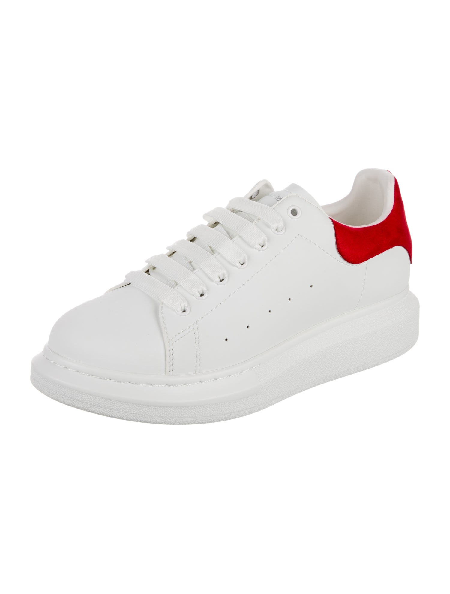 Alexander McQueen Leather Colorblock Pattern Chunky Sneakers