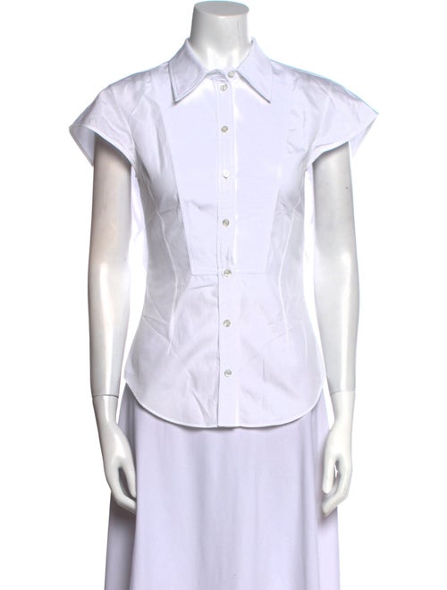 Alexander McQueen Short Sleeve Button-Up Top