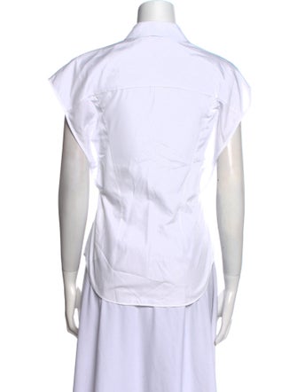 Alexander McQueen Short Sleeve Button-Up Top