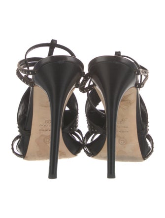 Alexander McQueen Leather Studded Accents Sandals