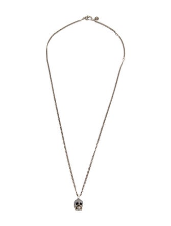 Alexander McQueen Crystal Skull Pendant Necklace