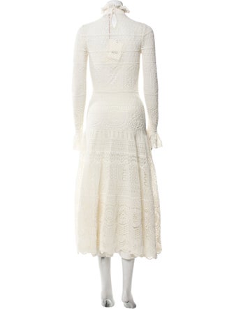 Alexander McQueen Mock Neck Long Dress
