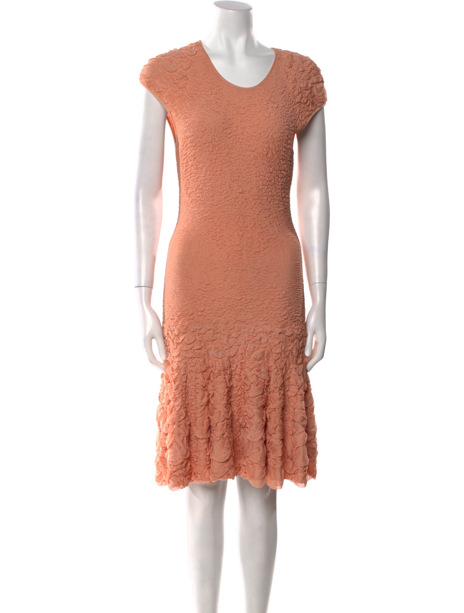 Alexander McQueen Scoop Neck Mini Dress
