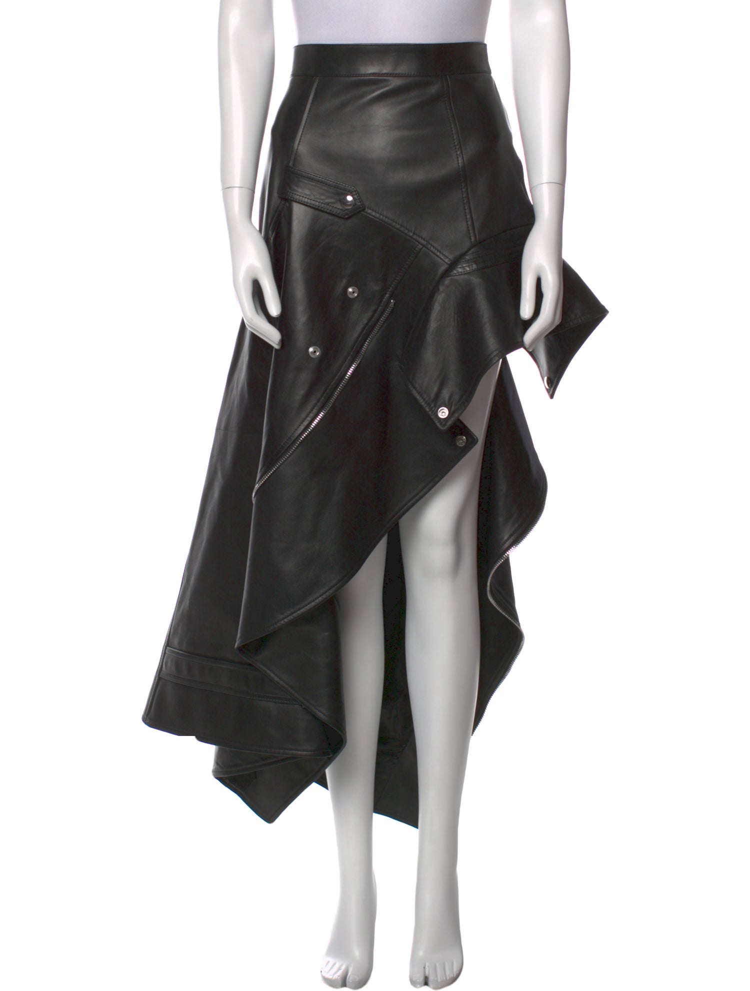 Alexander McQueen Lambskin Midi Length Skirt w/ Tags