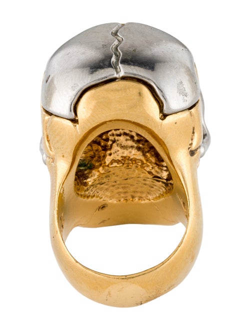 Alexander McQueen Crystal Skull Cocktail Ring