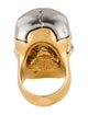 Alexander McQueen Crystal Skull Cocktail Ring