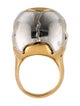 Alexander McQueen Crystal Skull Cocktail Ring