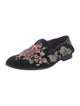 Alexander McQueen Velvet Floral Print Loafers