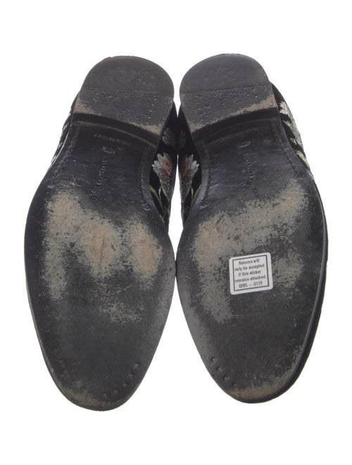 Alexander McQueen Velvet Floral Print Loafers