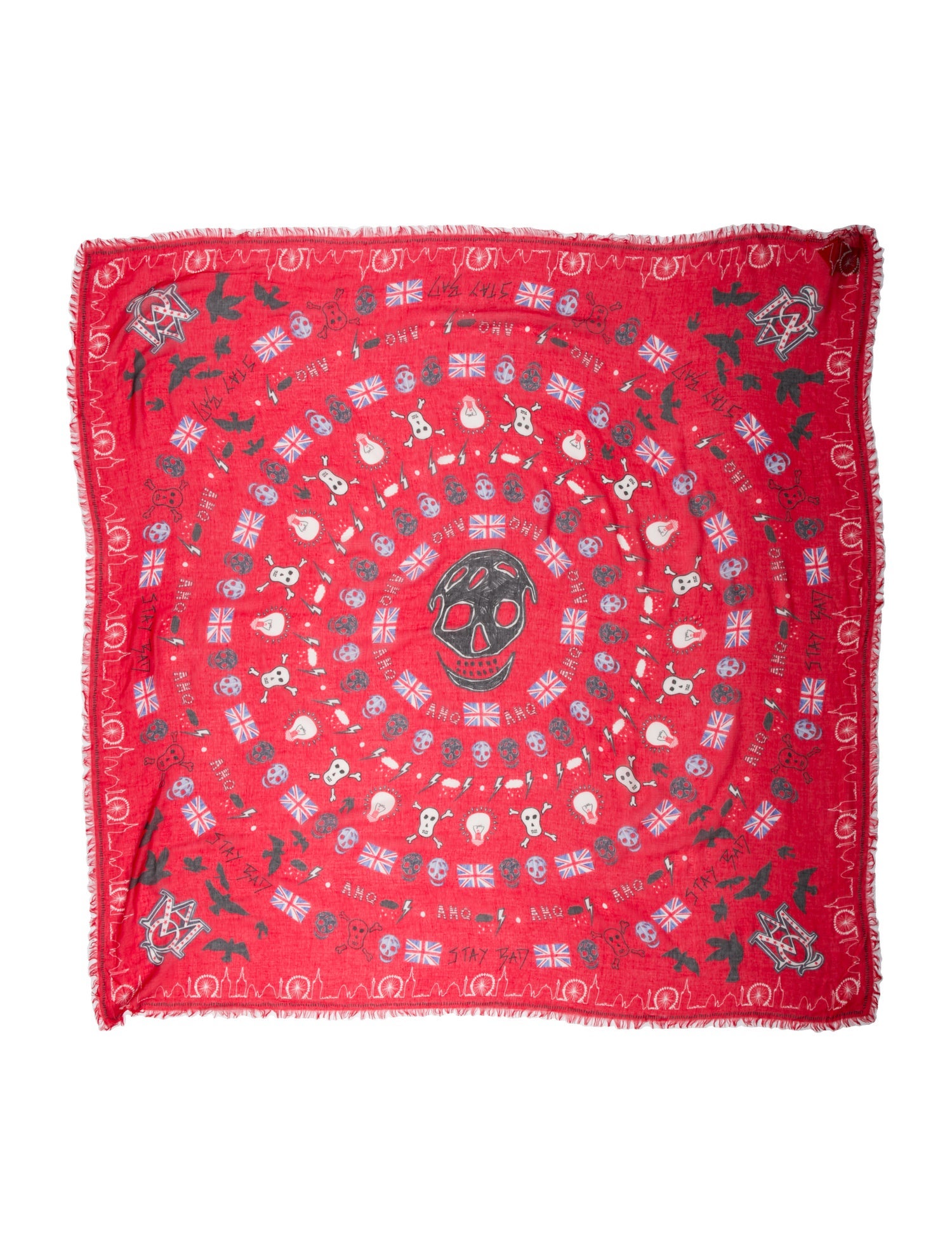 Alexander McQueen Silk Printed Scarf