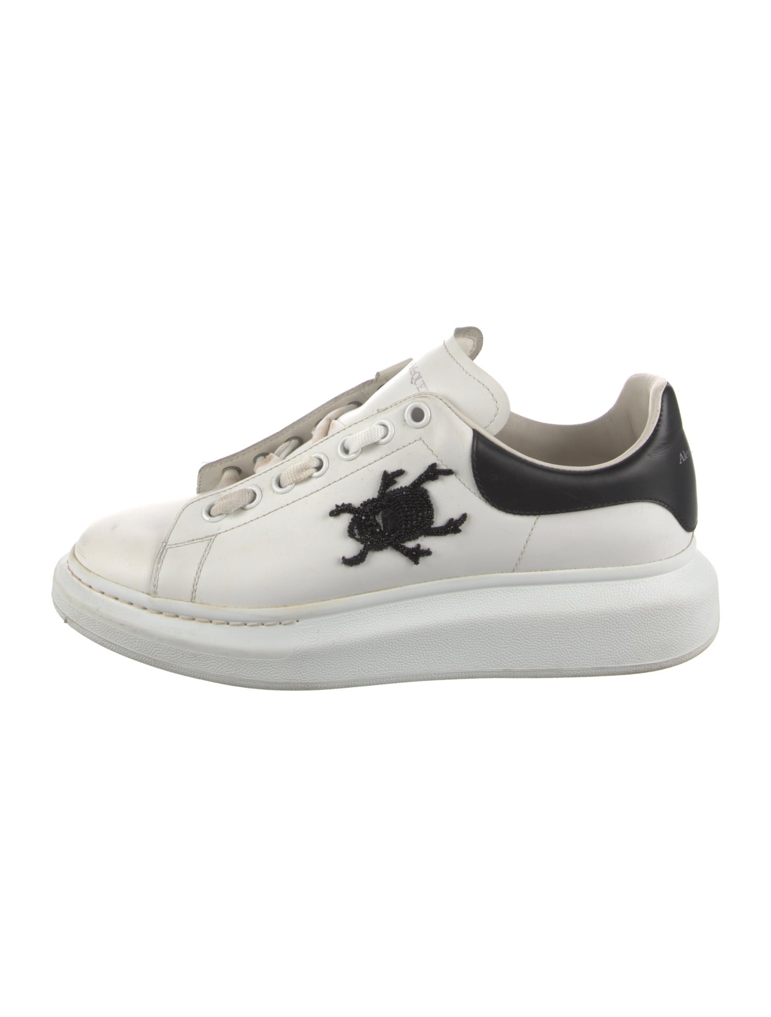 Alexander McQueen Leather Printed Chunky Sneakers