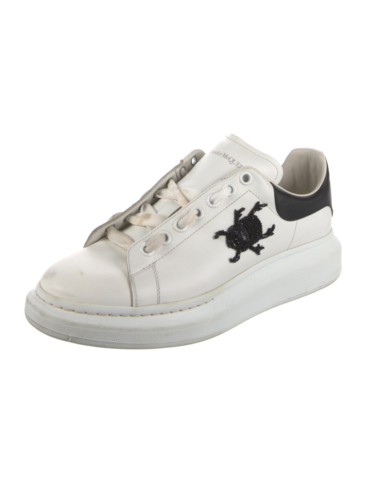 Alexander McQueen Leather Printed Chunky Sneakers