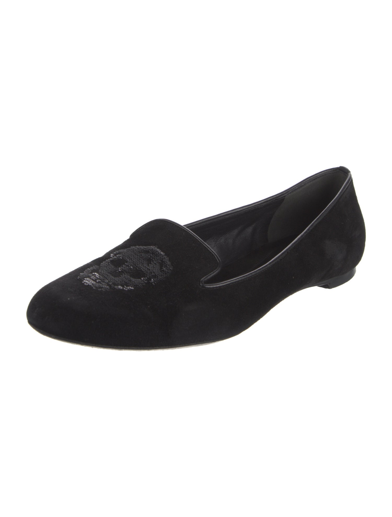 Alexander McQueen Skull Suede Loafers