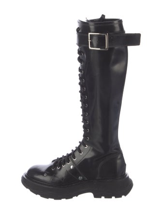 Alexander McQueen Leather Combat Boots