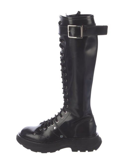 Alexander McQueen Leather Combat Boots