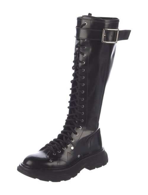 Alexander McQueen Leather Combat Boots