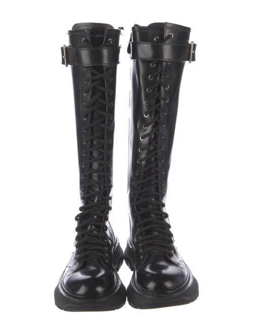 Alexander McQueen Leather Combat Boots