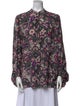 Alexander McQueen Silk Floral Print Blouse