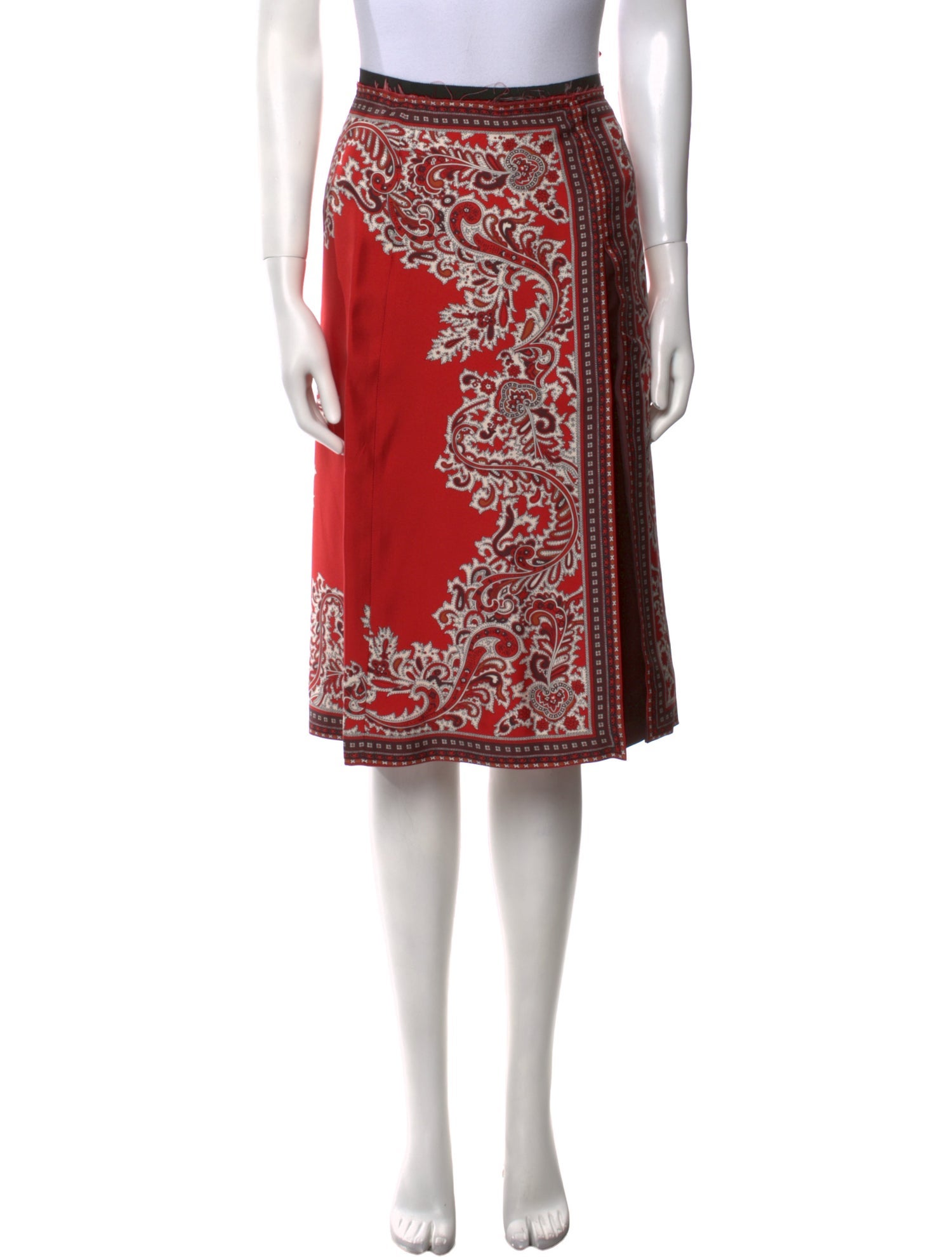 Alexander McQueen Silk Knee-Length Skirt