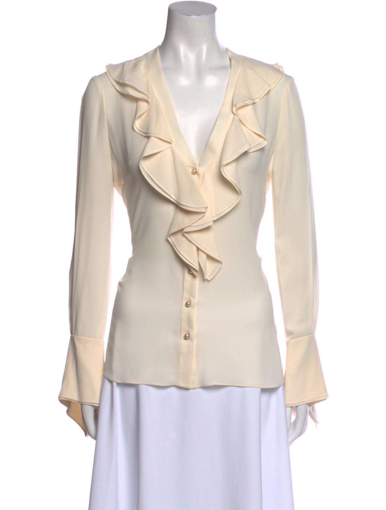 Alexander McQueen Silk Cowl Neck Blouse