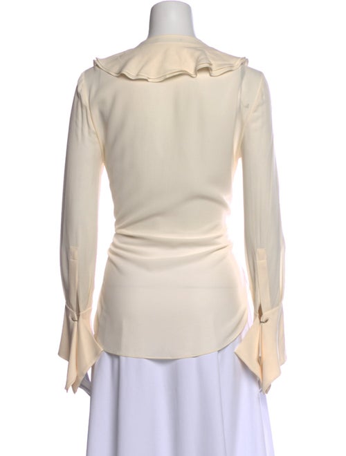 Alexander McQueen Silk Cowl Neck Blouse