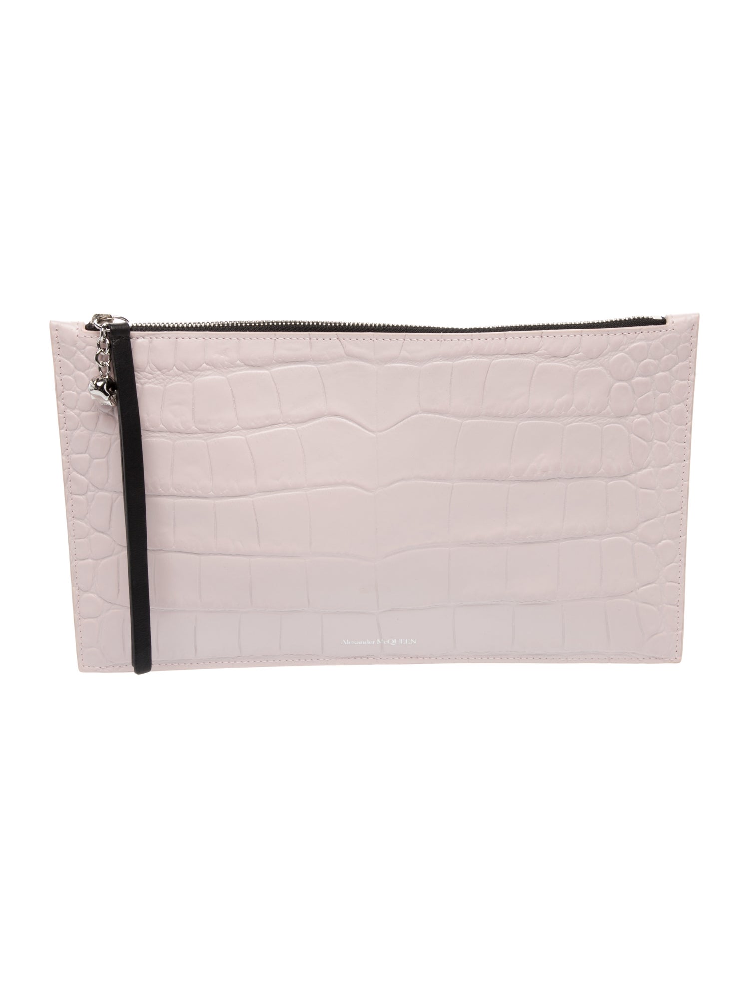 Alexander McQueen Embossed Leather Clutch w/ Tags