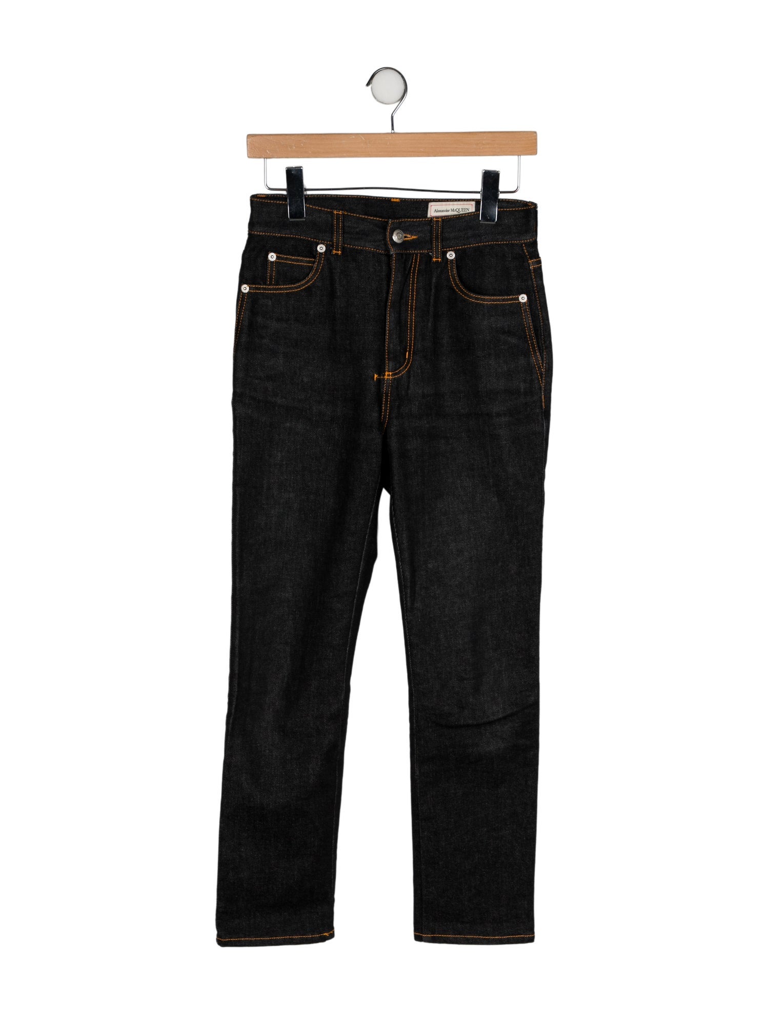 Alexander McQueen High-Rise Straight Leg Jeans