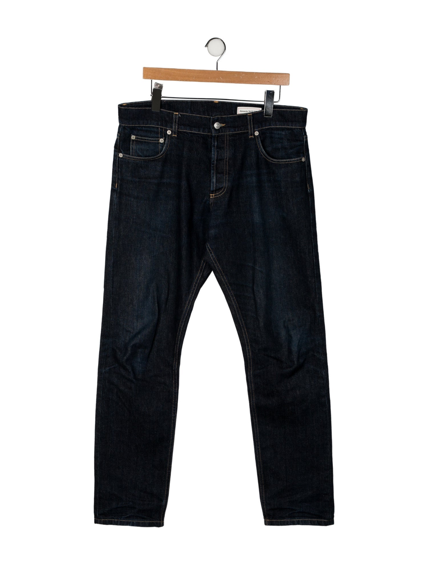 Alexander McQueen High-Rise Straight Leg Jeans