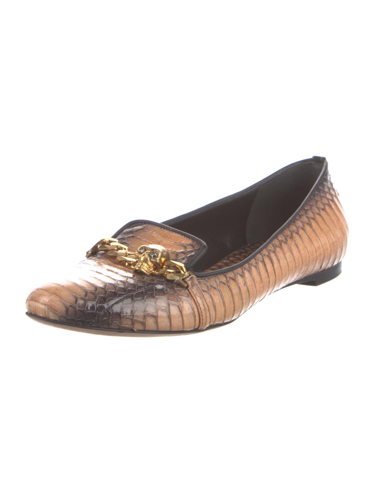 Alexander McQueen Snakeskin Animal Print Loafers