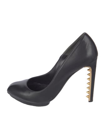 Alexander McQueen Leather Studded Accents Pumps