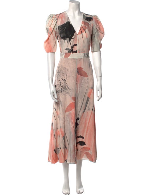Alexander McQueen Silk Long Dress