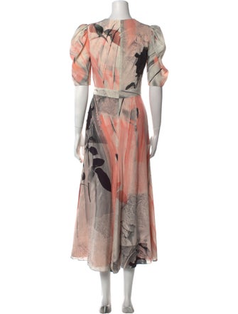 Alexander McQueen Silk Long Dress