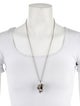 Alexander McQueen Crystal & Enamel Bee Skull Pendant Necklace