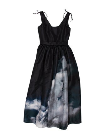 Alexander McQueen Square Neckline Long Dress