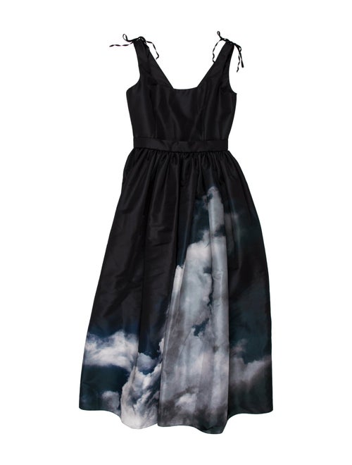Alexander McQueen Square Neckline Long Dress